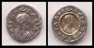 Серебряная монета Афиласа с золочением, описанная в тексте статьи