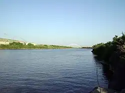 Аракс на участке азербайджано-иранской границы