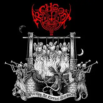Обложка альбома Archgoat «Worship the Eternal Darkness» (2021)