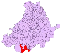 Расположение муниципалитета на карте провинции