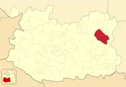 Расположение муниципалитета на карте провинции