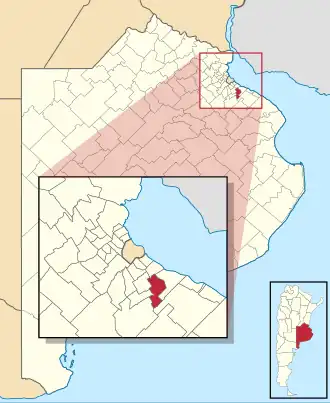 Муниципалитет Флоренсио-Варела на карте