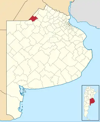 Муниципалитет Хенераль-Ареналес на карте