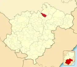 Расположение муниципалитета на карте провинции