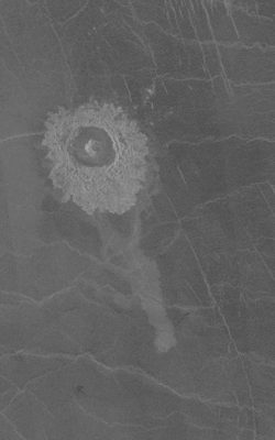 Радар-снимок кратера (КА «Магеллан»)