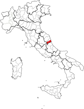 Провинция Асколи-Пичено на карте