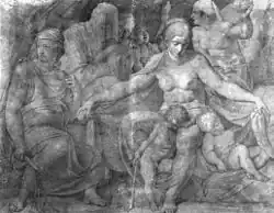 Ночь и её дети Сон и Смерть. 1794. Бумага, уголь, итальянский карандаш. Художественное собрание, Веймар