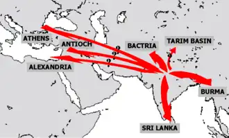 куда Ашока миссионеров направлял