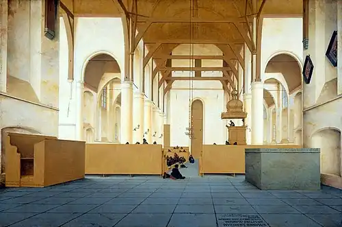 Интерьер церкви Св. Одульфа в Ассенделфте. 1649. Государственный музей, Амстердам