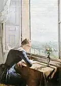 Читающая женщина у окна, 1889