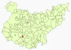 Расположение муниципалитета Аталая на карте провинции