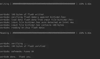 Скриншот программы avrdude