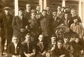 Сборные команды Азербайджанской ССР и Турции. Аббас Агаларов внизу второй справа