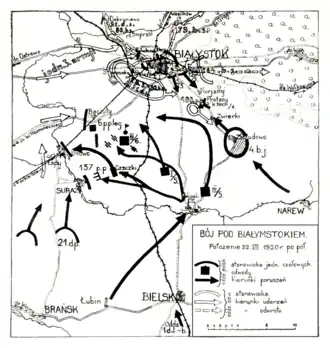 Тактическая карта боя под Белостоком