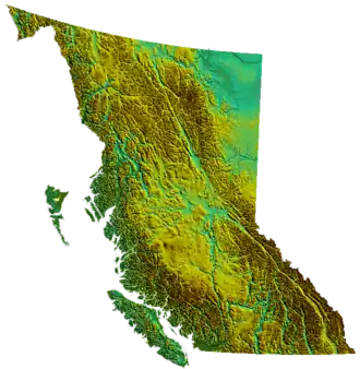 карта: География Британской Колумбии