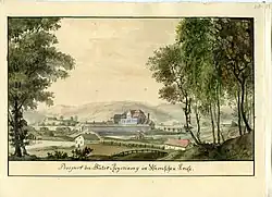 Мыза Рогазинский (Рогози) в 1795 году (рисунок И. Бротце)