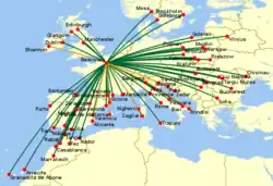 Направления рейсов из аэропорта Бове в ноябре 2013 года