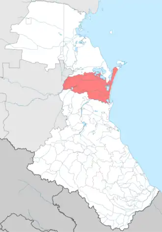 Бабаюртовский район на карте