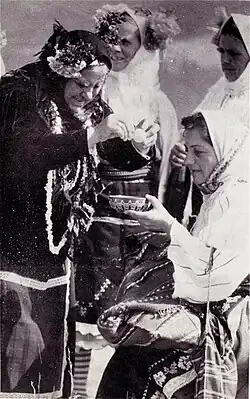 Празднование Бабиндена в селе Сенокос Толбухинского района Болгарии. Середина XX века.