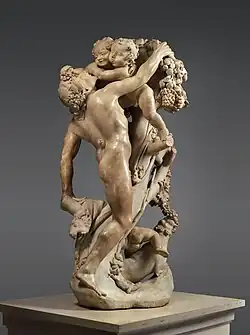 Вакханалия (Фавн, которого дразнят путти). 1617. Мрамор. Метрополитен-музей, Нью-Йорк