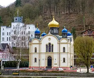Вид на церковь с Römerstraße