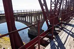 Мосты через Большую Половинную на Кругобайкальской железной дороге