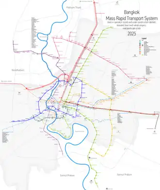 Транспортная карта Банкока за 2018 год