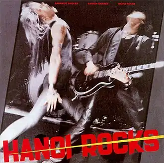 Обложка альбома группы Hanoi Rocks «Bangkok Shocks, Saigon Shakes, Hanoi Rocks» (1981)