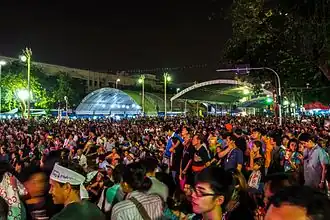 Протесты в Бангкоке у «Монумента демократии» в 2013 году