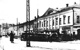 Баррикады на улице Коммунаров (в настоящее время проспект Ленина) в Туле.