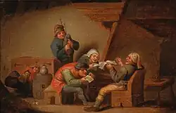 Поющие крестьяне. Ок. 1650. Дерево, масло. Частное собрание