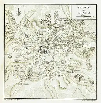 Карта-схема сражения при Лигнице