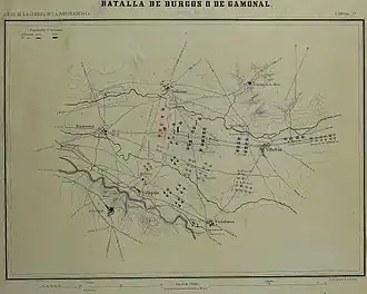 План битвы при Бургосе
