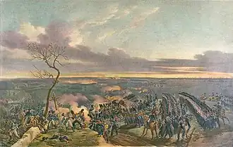 Сражение при Монмирале. Литография XIX века.