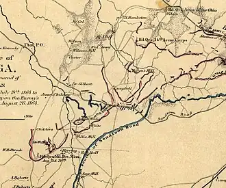 Федеральные позиции на Атой-Крик.