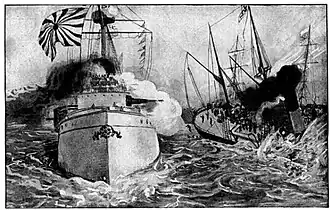 Гибель «Коушинга». Из иллюстрированного журнала того времени