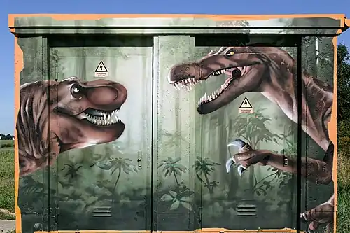 Раскрашенная электрическая подстанция в городе Баутцен