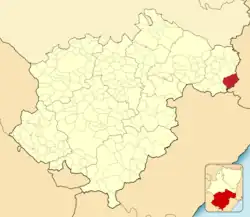 Расположение муниципалитета на карте провинции