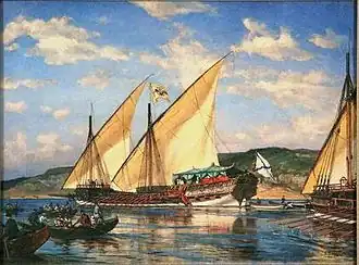 Галера «Тверь» 1767 года.Картина А. К. Беггрова (1879)