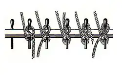 Right-hand belaying-pin turns