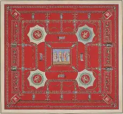 Роспись свода Терм Тита в Риме. 1776. По рисунку Ф. Смуглевича и В. Бренны. Офорт, акварель