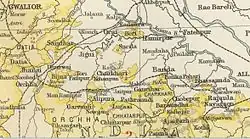 Карта княжества Баони в Imperial Gazetteer of India