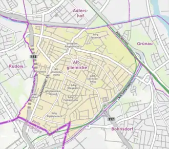 Альтглиникке на карте