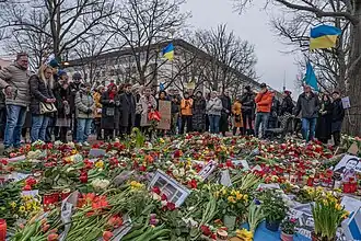 Демонстрация около российского посольства в Берлине, 18 февраля