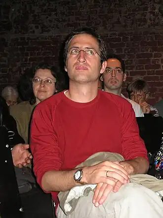 Филолог и переводчик Бернхард Замес (Германия) на IV Биеннале поэтов в Москве. 01.10.2005.