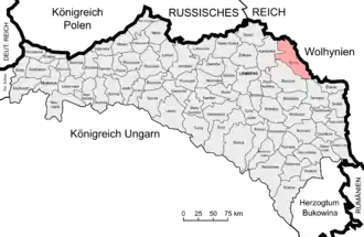 Округ Броды на карте