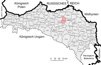 Округ Грудек Ягеллонский на карте