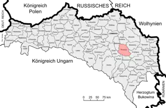 Округ Рогатин на карте