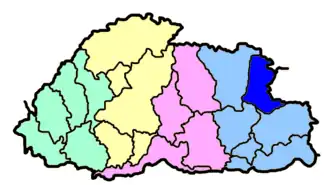 Трашиянгце на карте