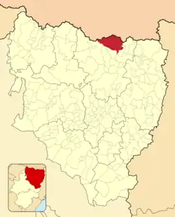 Расположение муниципалитета на карте провинции